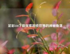 足彩310下载探索游戏世界的神秘角落