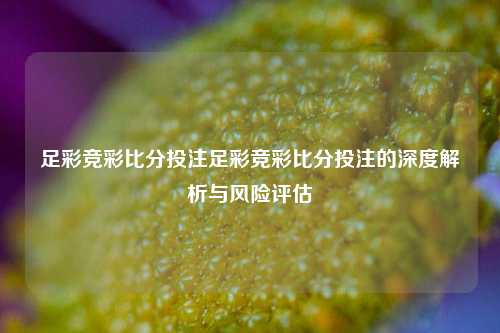 足彩竞彩比分投注足彩竞彩比分投注的深度解析与风险评估