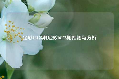 足彩16175期足彩16175期预测与分析