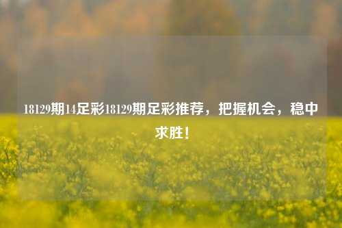 18129期14足彩18129期足彩推荐，把握机会，稳中求胜！